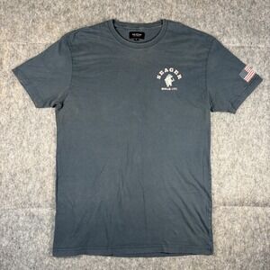 Seager Grit Co T-Shirt Men's Large Short Sleeve BLue Mole It USA America